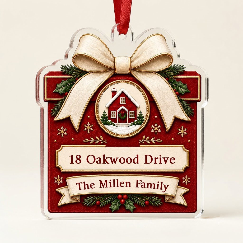Personalized New Home Gift Box Acrylic Ornament