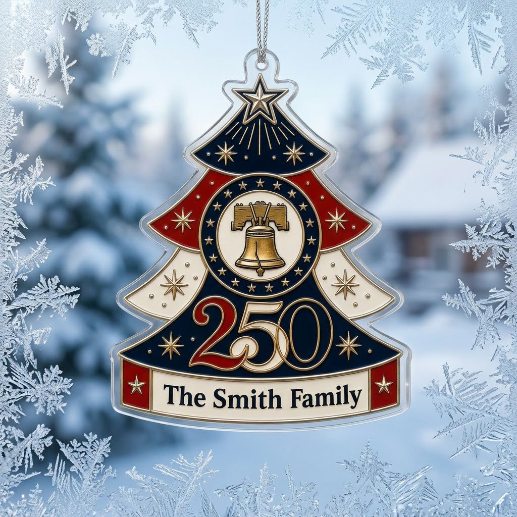 Personalized 250 Years of Freedom Family Acrylic Ornament