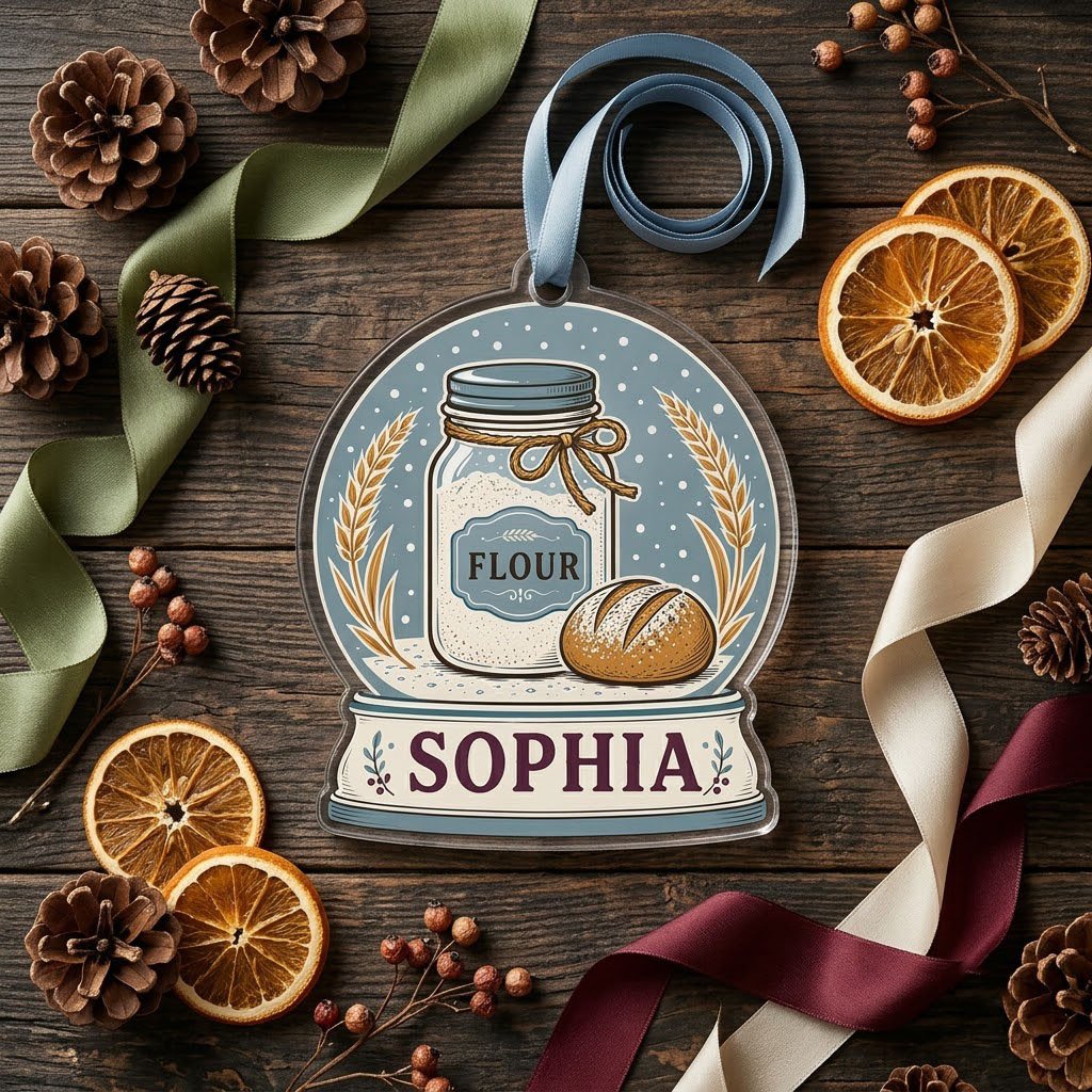 Personalized Sourdough Baker Acrylic Ornament