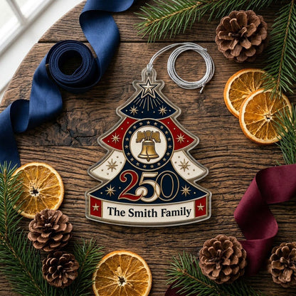 Personalized 250 Years of Freedom Family Acrylic Ornament