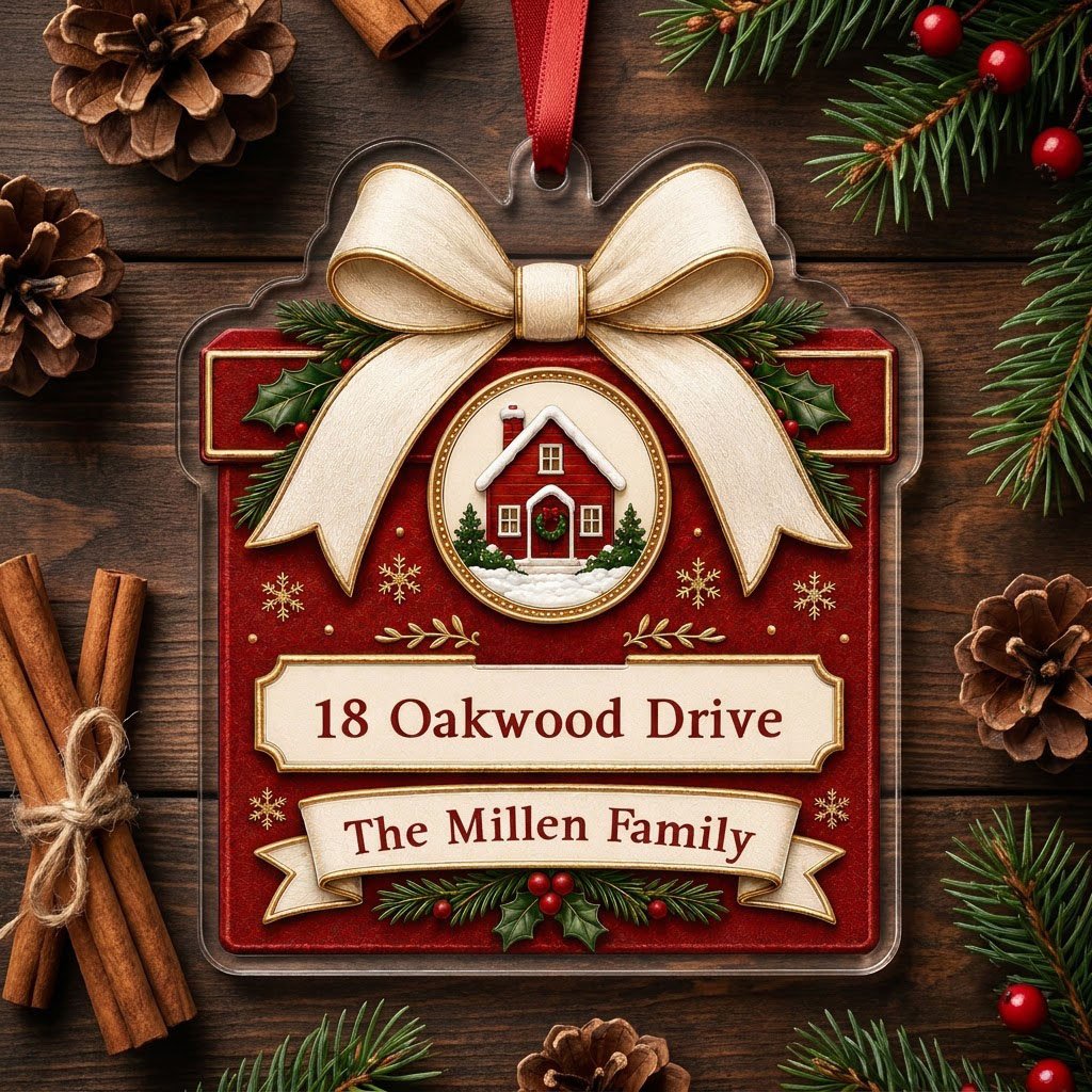 Personalized New Home Gift Box Acrylic Ornament