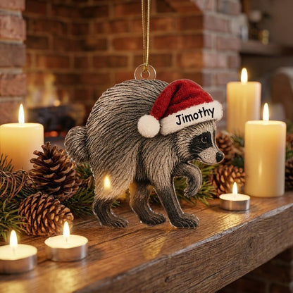Raccoon Christmas Ornament