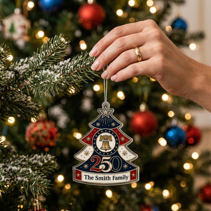 Personalized 250 Years of Freedom Family Acrylic Ornament