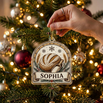 Personalized Baker Bread Christmas Ornament - Custom Name Gift