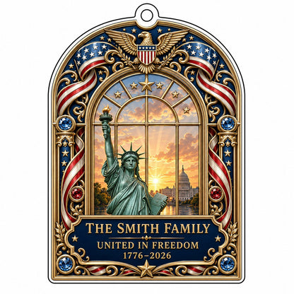 Personalized America 250th Statue of Liberty Capitol Acrylic Ornament