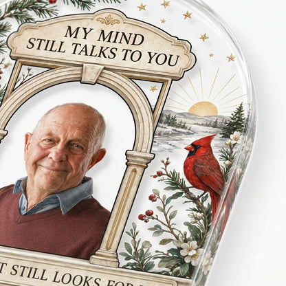 Personalized Heavenly Arch Cardinals Photo Memorial Acrylic Ornament