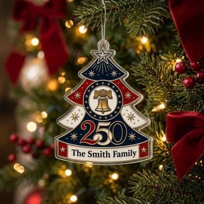 Personalized 250 Years of Freedom Family Acrylic Ornament