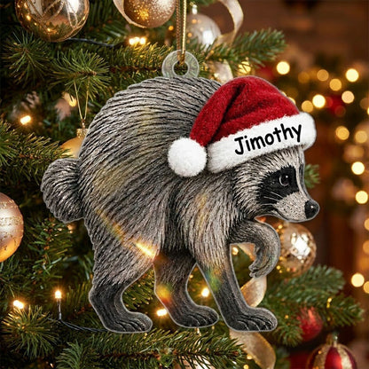 Raccoon Christmas Ornament