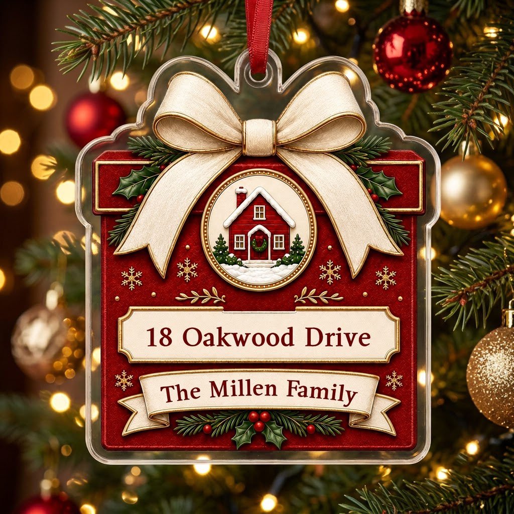 Personalized New Home Gift Box Acrylic Ornament