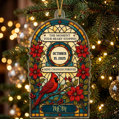 Personalized Red Cardinal Arch Plaque Memorial Acrylic Ornament