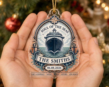 Personalized Cruise Vacation Family Trip Acrylic Ornament