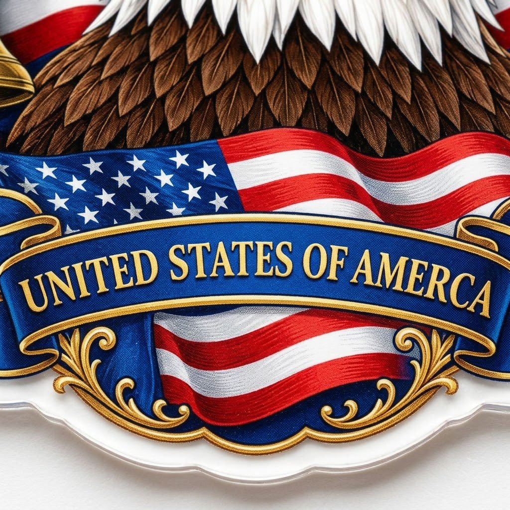 Personalized USA 250th Anniversary Acrylic Ornament, Custom Patriotic American Keepsake