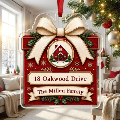 Personalized New Home Gift Box Acrylic Ornament