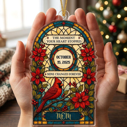 Personalized Red Cardinal Arch Plaque Memorial Acrylic Ornament