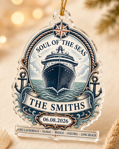 Personalized Cruise Vacation Family Trip Acrylic Ornament