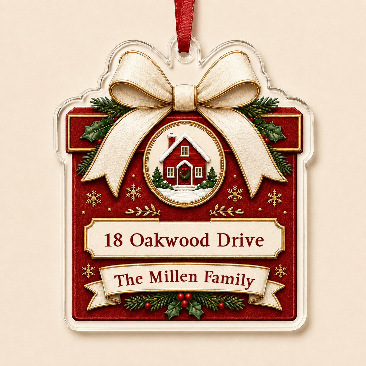 Personalized New Home Gift Box Acrylic Ornament
