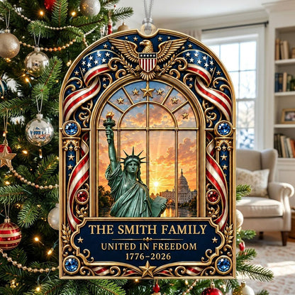 Personalized America 250th Statue of Liberty Capitol Acrylic Ornament