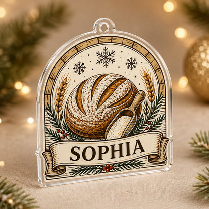 Personalized Baker Bread Christmas Ornament - Custom Name Gift