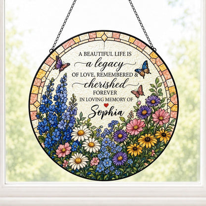 Personalized Retirement Wildflower Garden Never Underestimate The Difference Happy Retirement Stained Glass Round Suncatcher