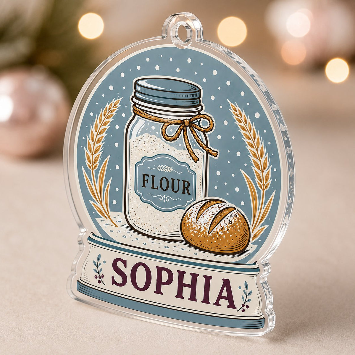 Personalized Sourdough Baker Acrylic Ornament