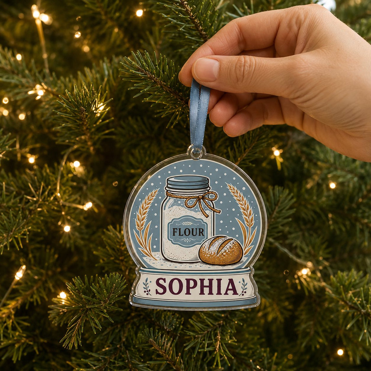Personalized Sourdough Baker Acrylic Ornament